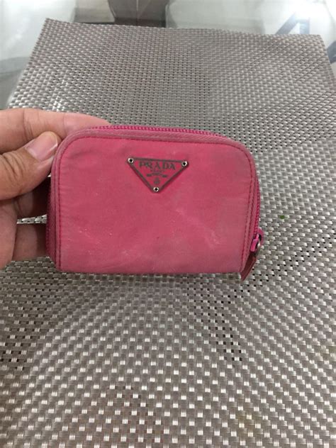 prada frame coin bag|Prada nylon coin purse.